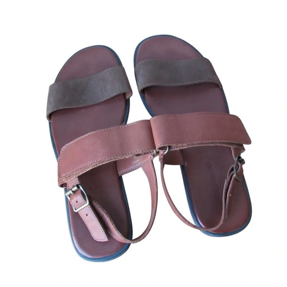 Vince Camuto Womens Wahid Sandals Size 9 Brown Leather Straps Buckle Classic - Picture 1 of 10